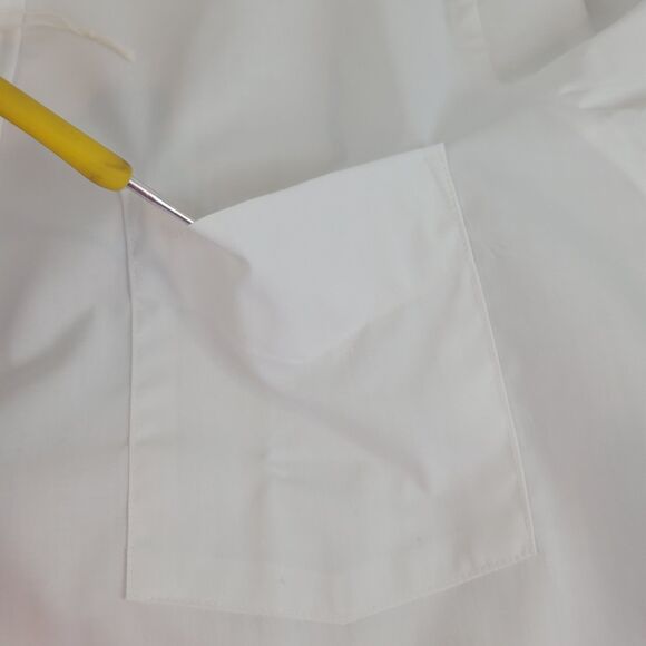 Brut Single Needle Tailoring White Long Sleeve Button Shirt size 15 (32/33) NWT - Picture 5 of 8